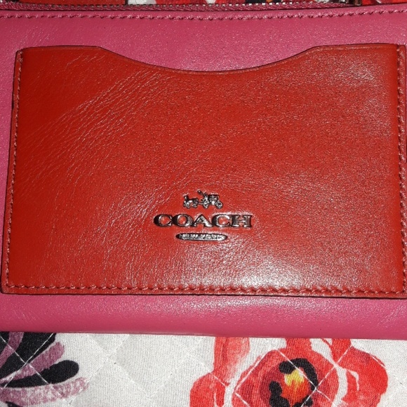 Coach Wristlet Wallet Pink and Red - Picture 7 of 7
